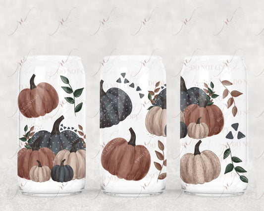Watercolor Pumpkins - Libbey/Beer Can Glass Sublimation