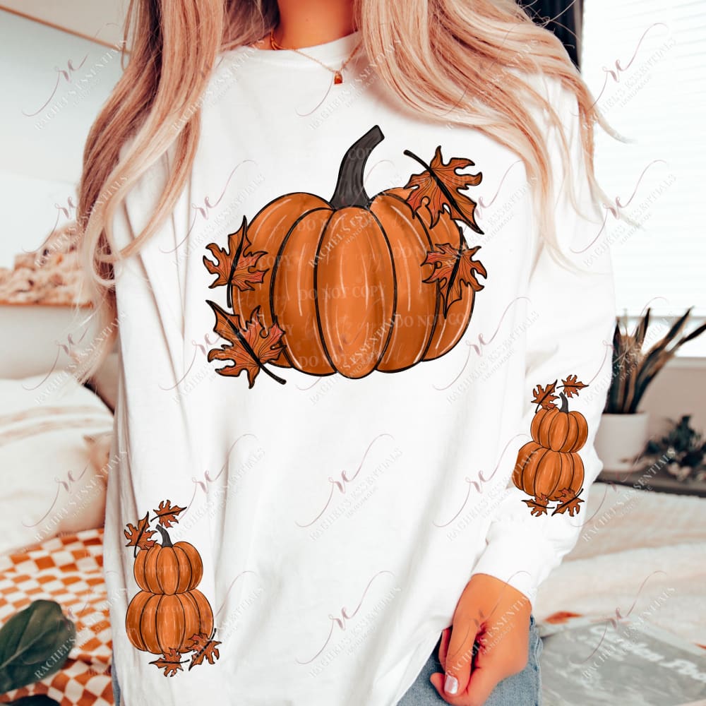 Watercolor Pumpkins - Ready To Press Sublimation Transfer Print Sublimation