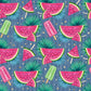 Watermelon Popsicles - Ready To Press Sublimation Transfer Print Seamless Sublimation