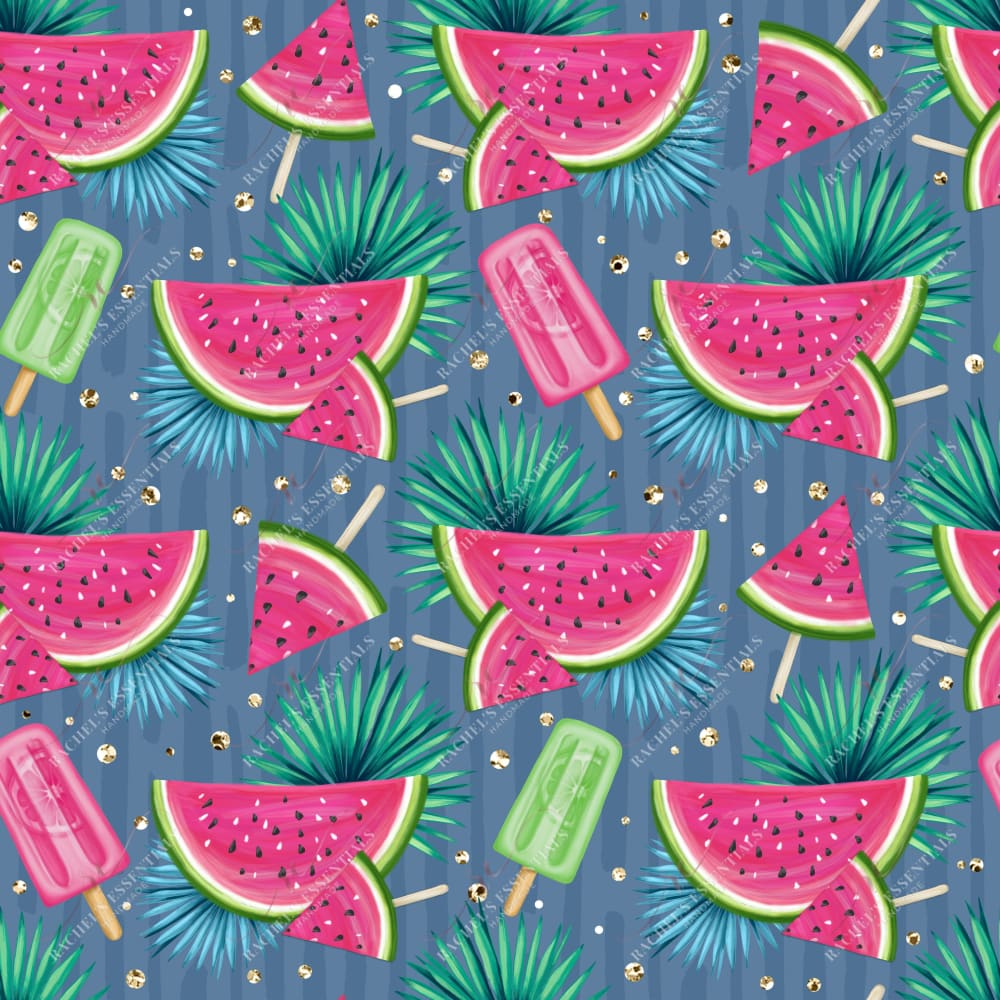 Watermelon Popsicles - Ready To Press Sublimation Transfer Print Seamless Sublimation