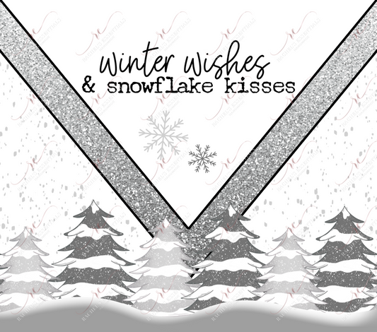 Winter Wishes And Snowflake Kisses - Ready To Press Sublimation Transfer Print Sublimation