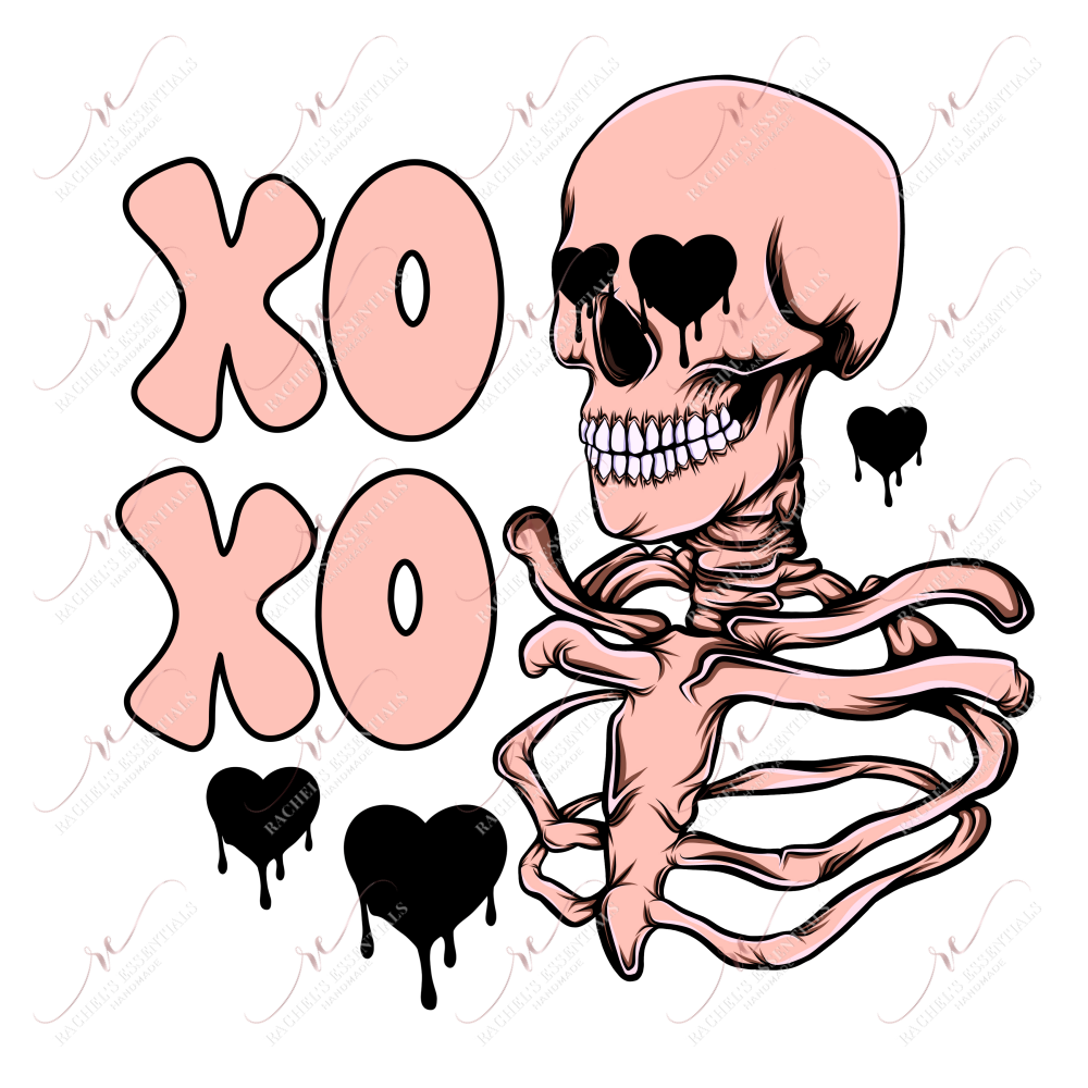 Xoxo Pink Skeleton- Htv Transfer