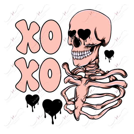 Xoxo Pink Skeleton- Htv Transfer