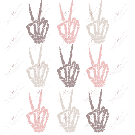 3X3 Hands Pastel - Clear Cast Decal
