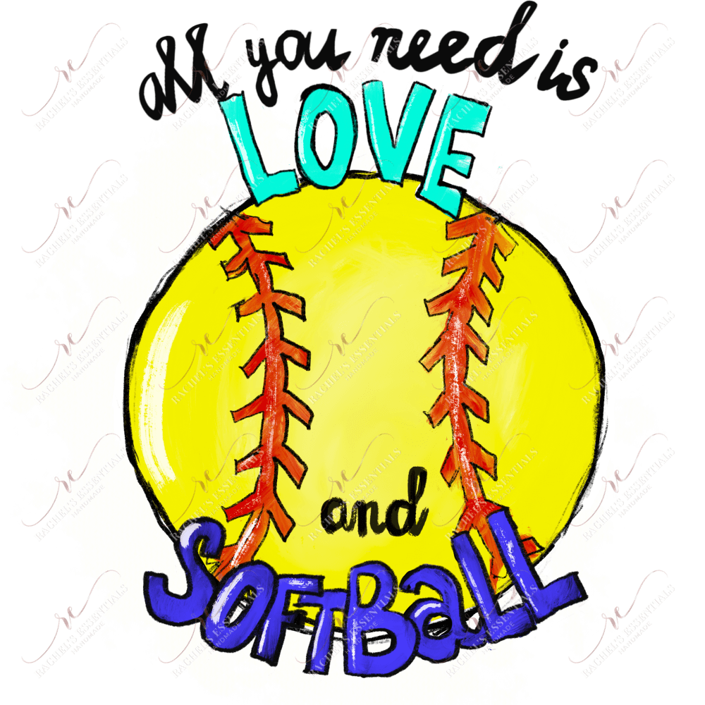 All You Need Is Love And Softball - Htv Transfer