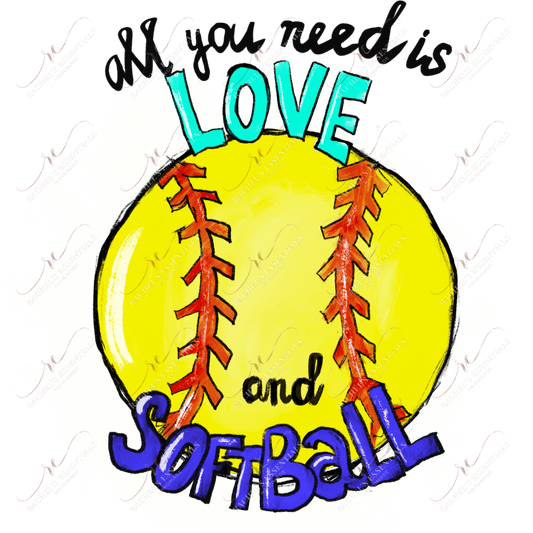 All You Need Is Love And Softball - Htv Transfer