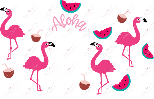 Aloha Flamingos - Cold Cup Wrap