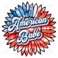 American Babe Flower - Clear Cast Decal
