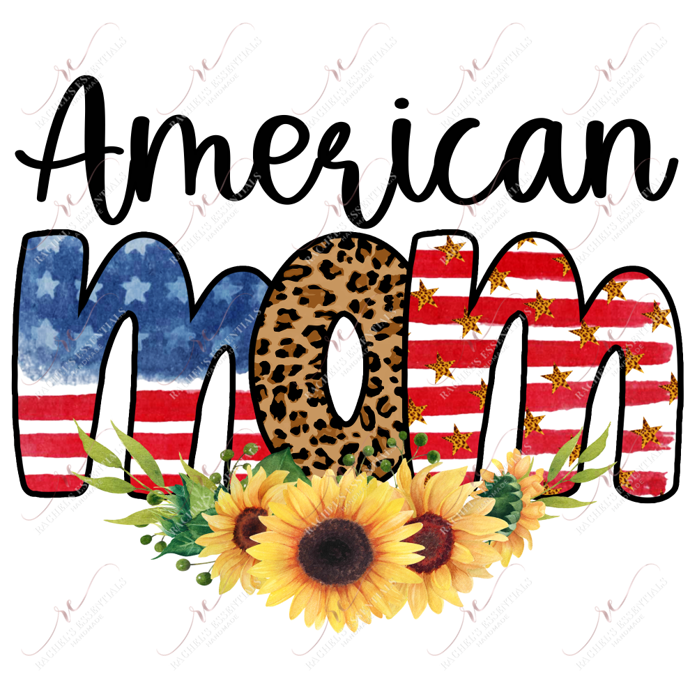 American Mom - Ready To Press Sublimation Transfer Print Sublimation
