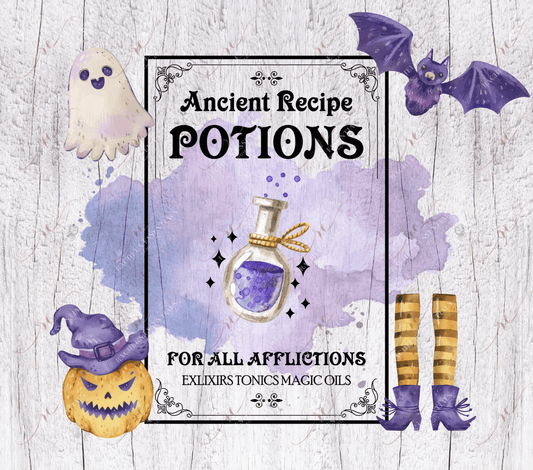 Ancient Recipe Potions - Ready To Press Sublimation Transfer Print Sublimation