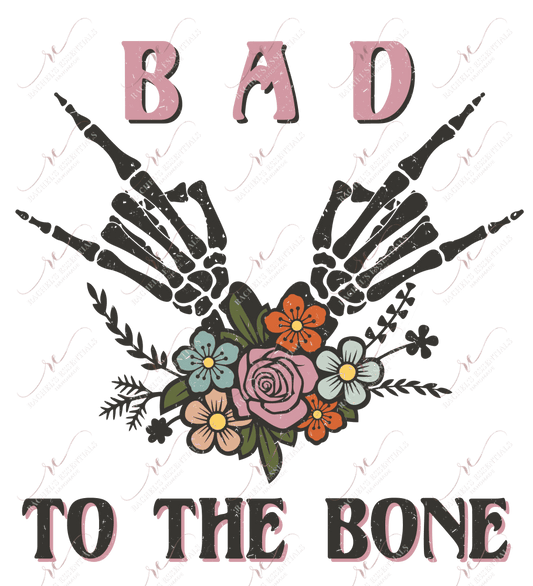 Bad To The Bone - Clear Cast Decal