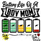 Battery Life Of A Boy Mom - Ready To Press Sublimation Transfer Print Sublimation