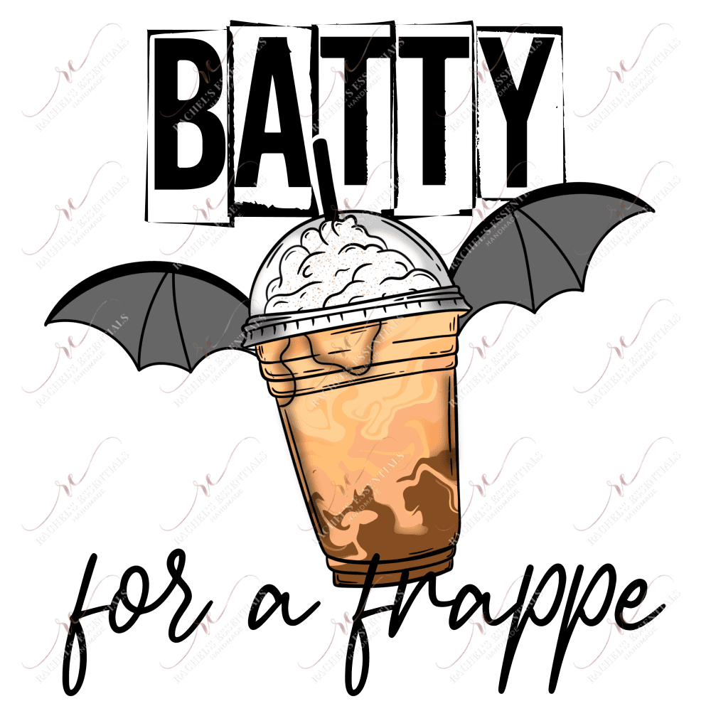 Batty For A Frappe - Ready To Press Sublimation Transfer Print Sublimation