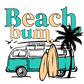 Beach Bum- Clear Cast Decal