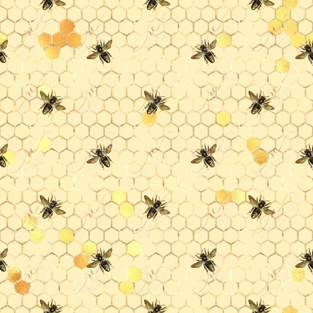 Bee And Honeycomb 20Oz Straight Vinyl Wrap