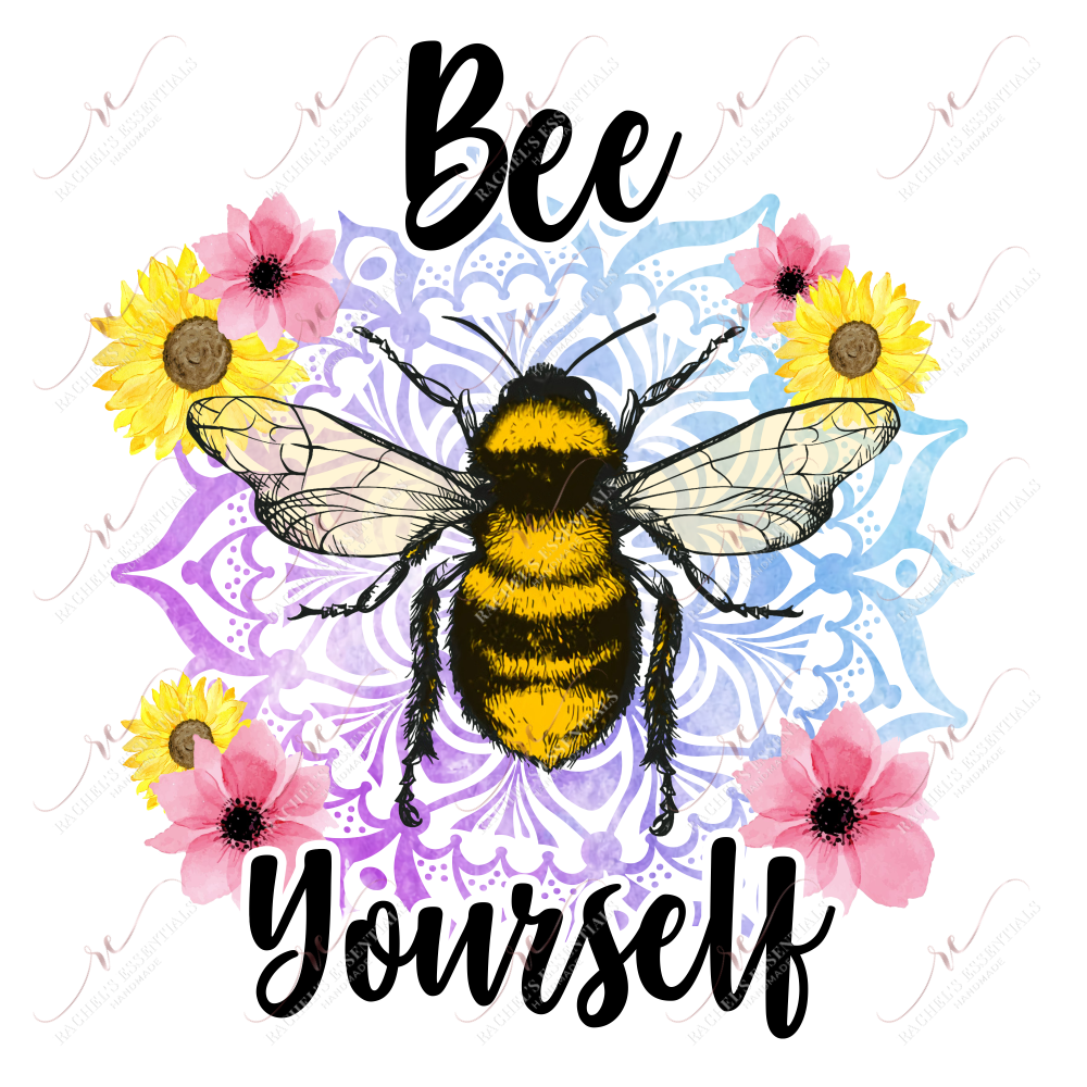 Bee Yourself Mandala - Ready To Press Sublimation Transfer Print Sublimation