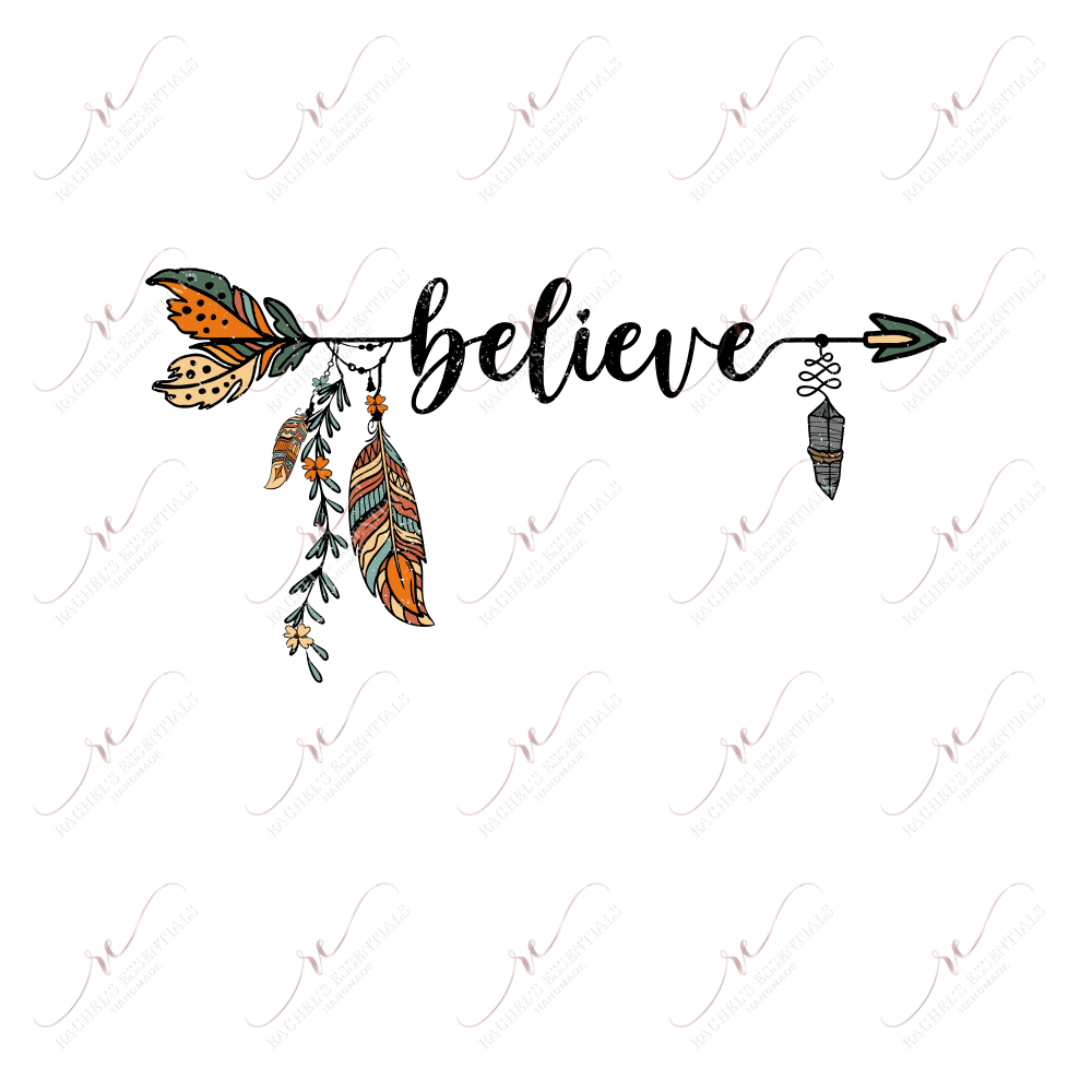 Believe - Ready To Press Sublimation Transfer Print Sublimation