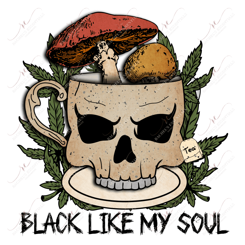 Black Soul Coffee Weed Mug- Htv Transfer