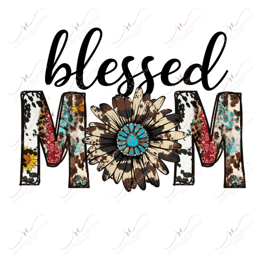 Blessed Mom - Ready To Press Sublimation Transfer Print Sublimation