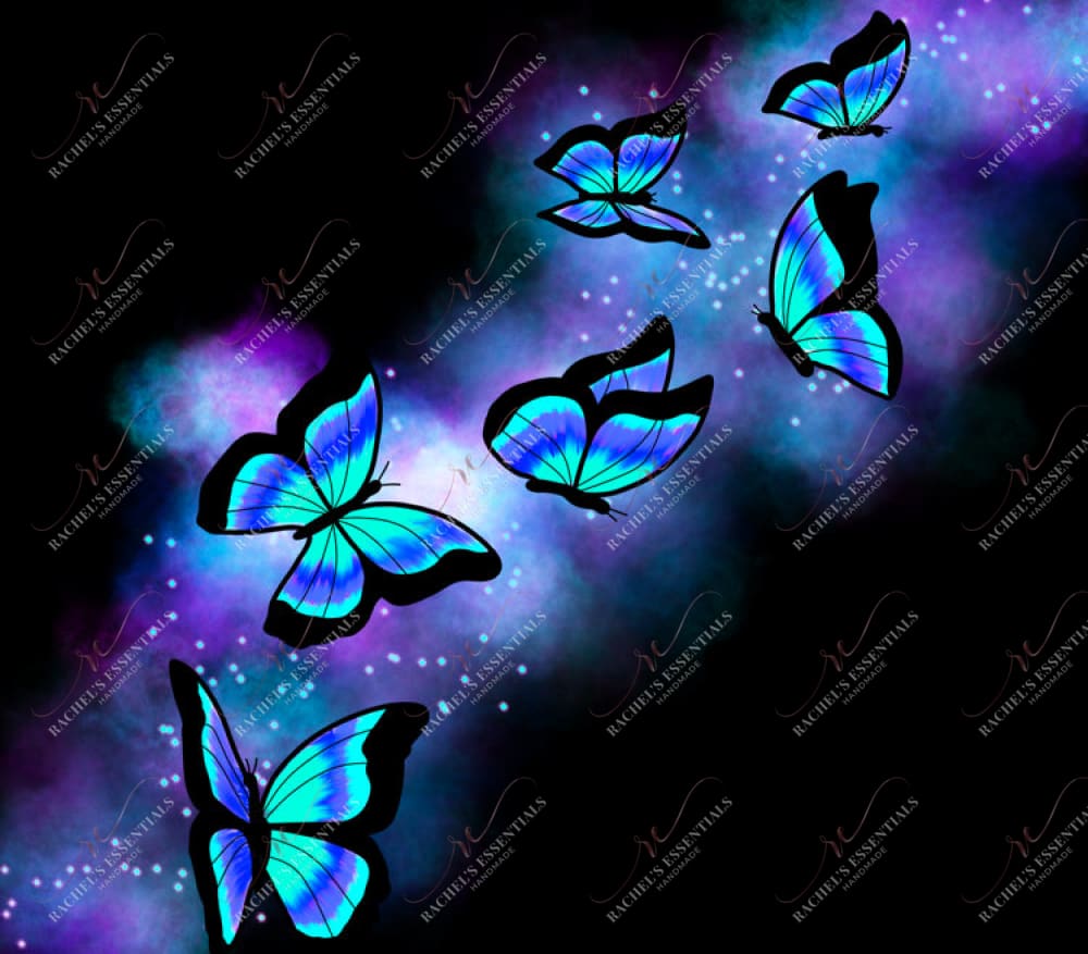 Blue Glow Butterflies - Vinyl Wrap