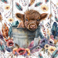 Boho Baby Hyland Cow In A Tub - Vinyl Wrap Vinyl