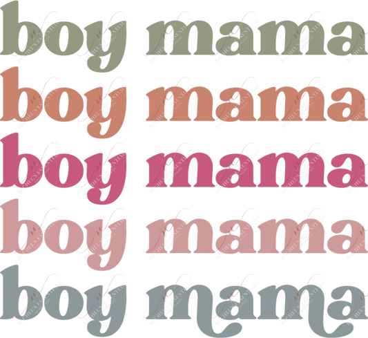 Boy Mama Repeat - Ready To Press Sublimation Transfer Print Sublimation