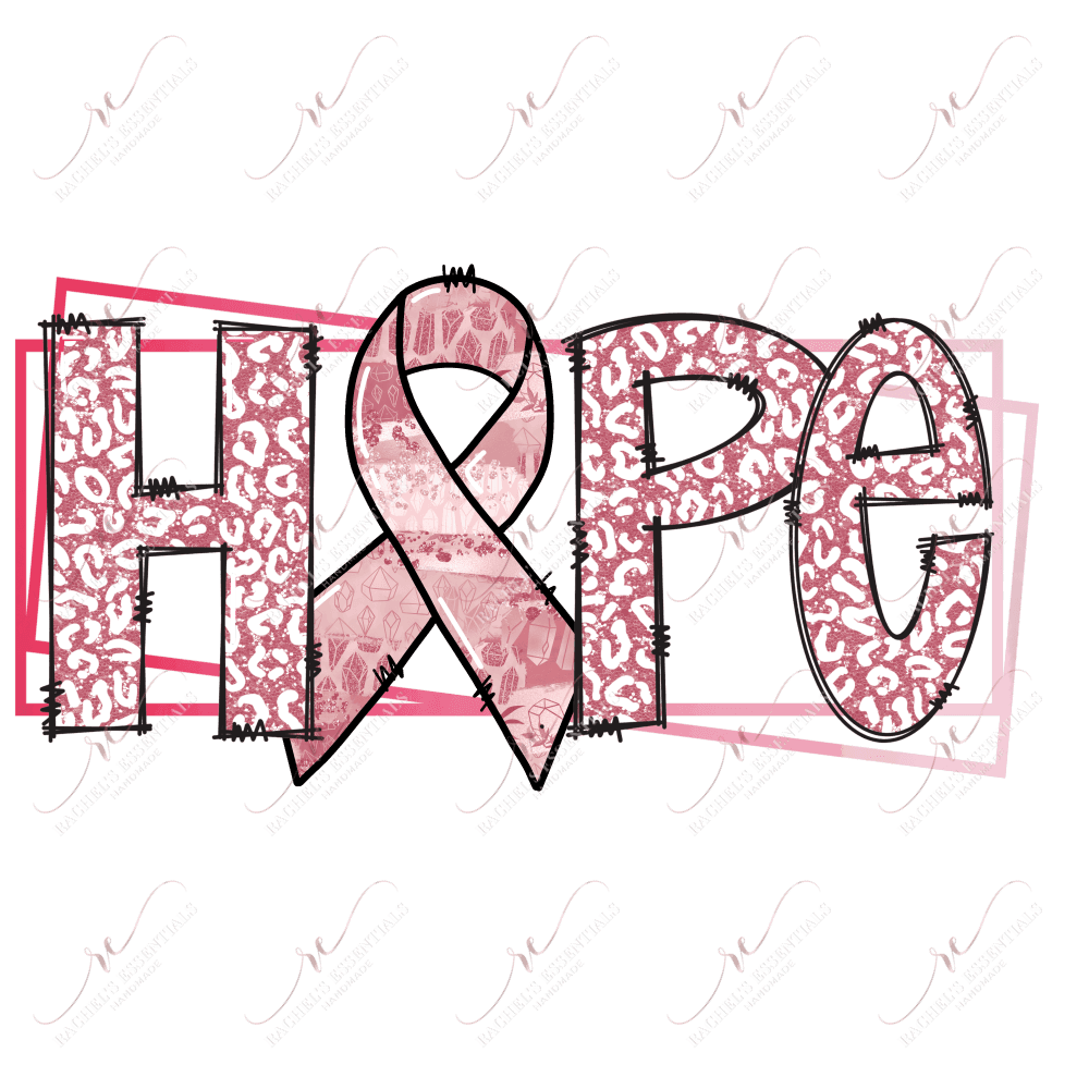 Breast Cancer Hope- Ready To Press Sublimation Transfer Print Sublimation