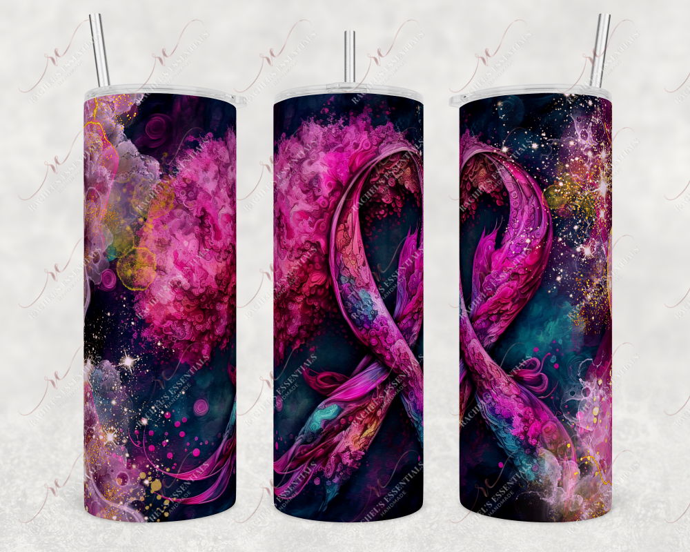 Breast Cancer Ribbon Colorful - Ready To Press Sublimation Transfer Print Sublimation