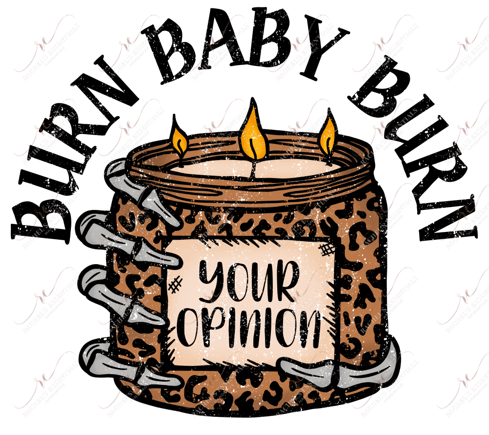 Burn Baby Burn - Clear Cast Decal