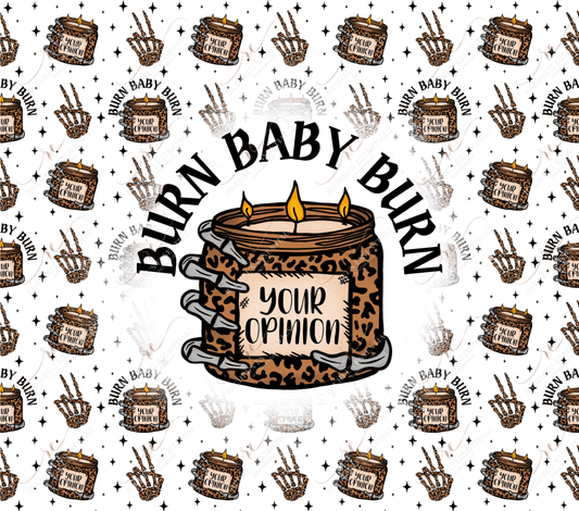Burn Baby Burn Logo - Ready To Press Sublimation Transfer Print Sublimation