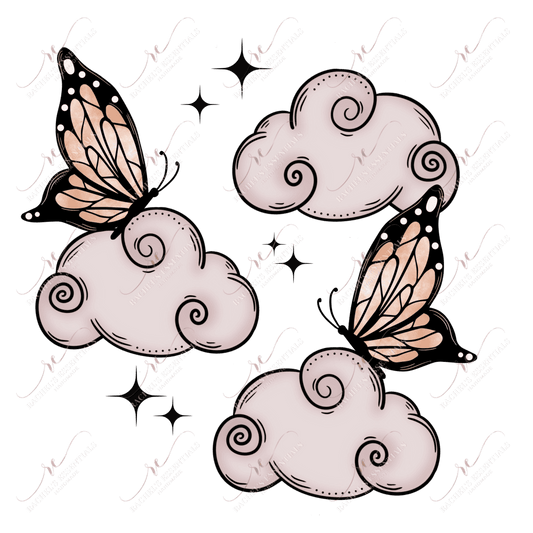Butterfly Cloud - Clear Cast Decal
