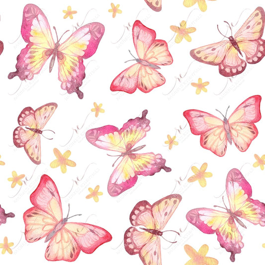 Butterfly Pink - Ready To Press Sublimation Transfer Print Sublimation