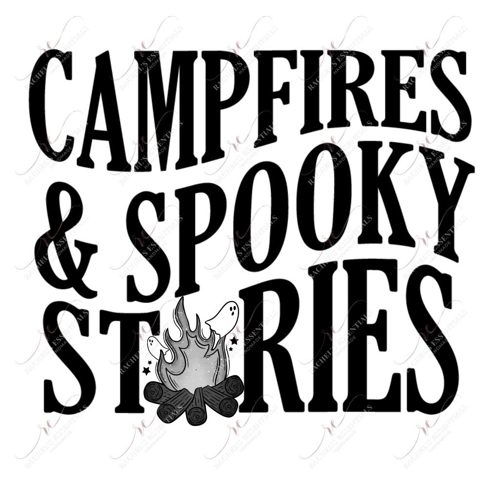 Campfire & Spooky Stories- Clear Cast Decal