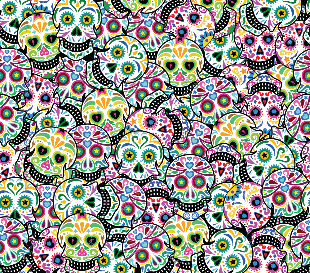 Candy Skull Wrap - Ready To Press Sublimation Transfer Print Sublimation