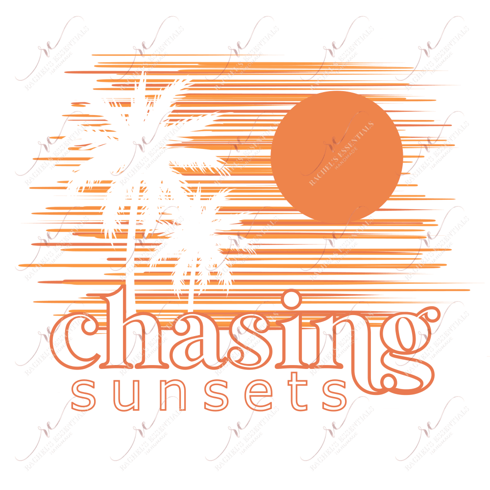 Chasing Sunsets (Orange)- Clear Cast Decal