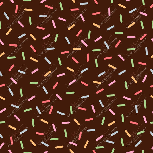 Chocolate Mixed Sprinkles - Ready To Press Sublimation Transfer Print Sublimation