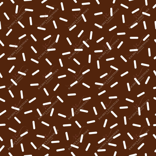 Chocolate White Sprinkles - Ready To Press Sublimation Transfer Print Sublimation