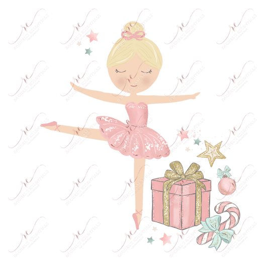 Christmas Ballerina - Clear Cast Decal