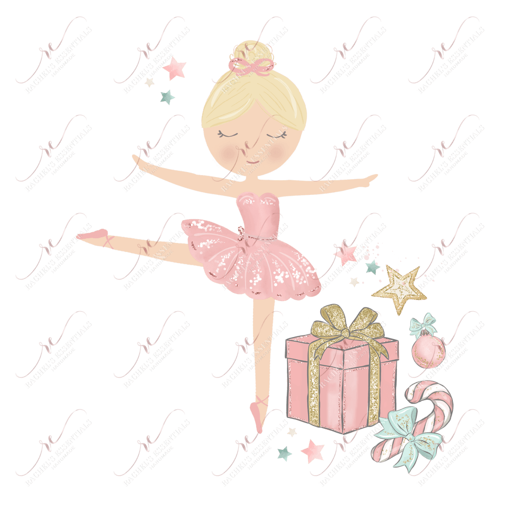 Christmas Ballerina - Ready To Press Sublimation Transfer Print Sublimation