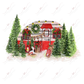 Christmas Camper Scene - Ready To Press Sublimation Transfer Print Sublimation