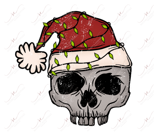 Christmas Skeleton - Clear Cast Decal