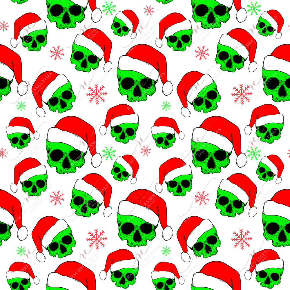 Christmas Skulls - Ready To Press Sublimation Transfer Print Sublimation