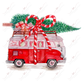 Christmas Tree And Bus - Ready To Press Sublimation Transfer Print Sublimation