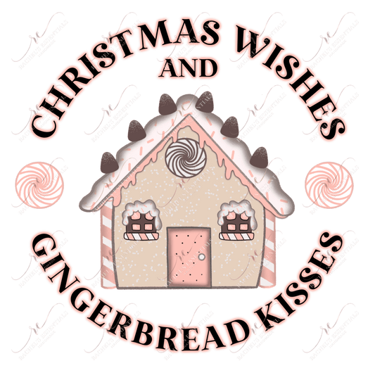 Christmas Wishes And Gingerbread Kisses - Ready To Press Sublimation Transfer Print Sublimation