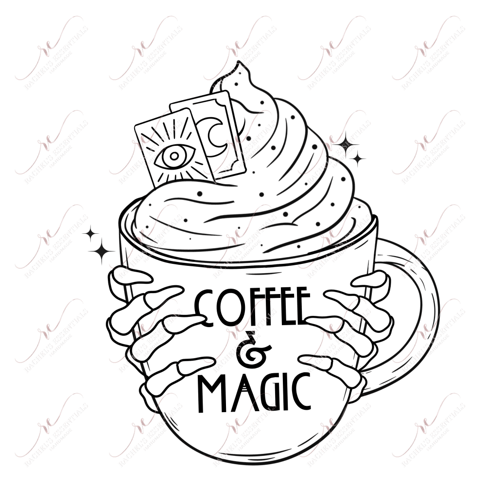 Coffee And Magic - Clear Cast Decal