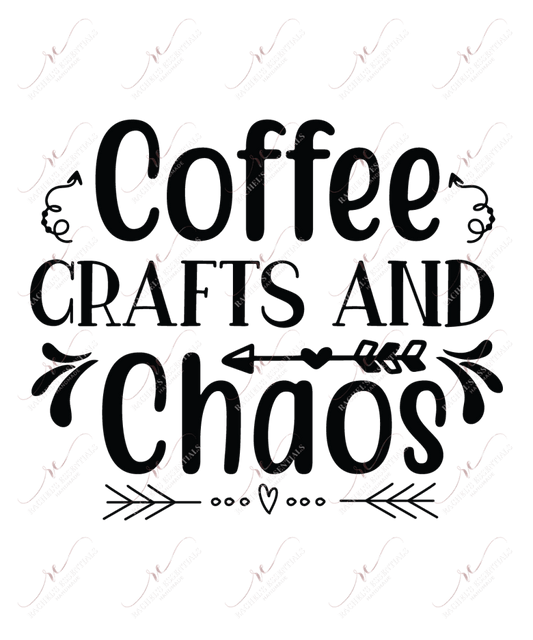 Coffee Crafts And Chaos - Ready To Press Sublimation Transfer Print Sublimation