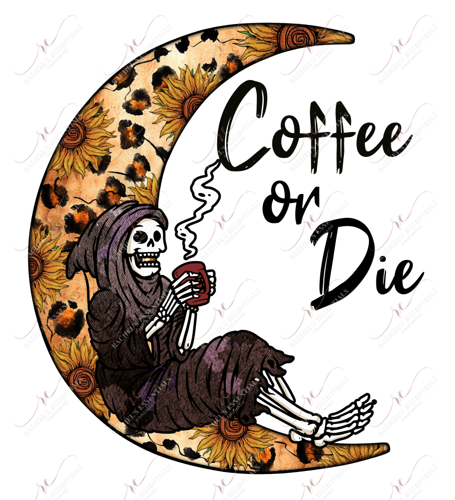 Coffee Or Die - Clear Cast Decal