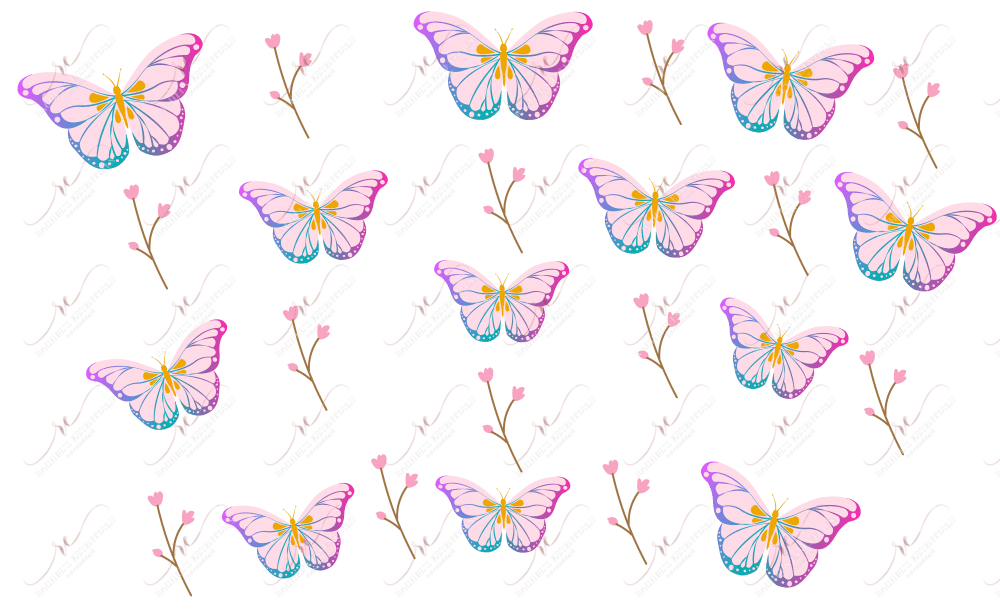 Colorful Butterflies - Cold Cup Wrap