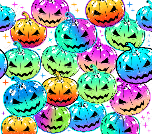 Colorful Pumpkins - Ready To Press Sublimation Transfer Print Sublimation