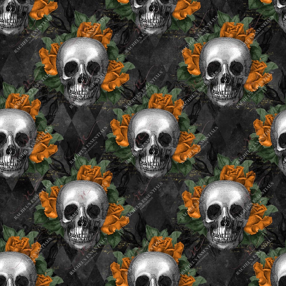 Copy Of Floral Skull Orange - Vinyl Wrap